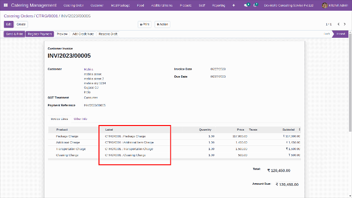 Customer Invoice Customer Invoice