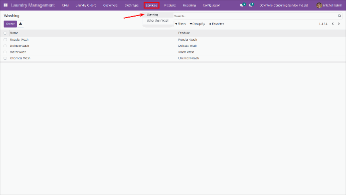 Odoo Laundry Management Software Washing Service