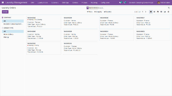 Laundry Order Kanban