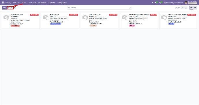 Odoo Library Management System For Books Tracking Details