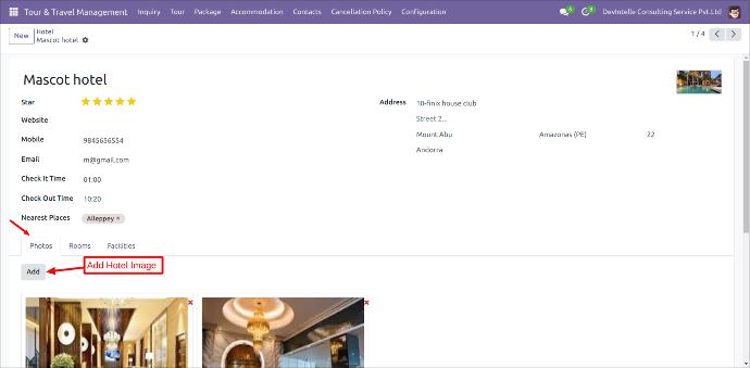 Add Hotel Photos in Travel System Add Hotel Photos in Travel System