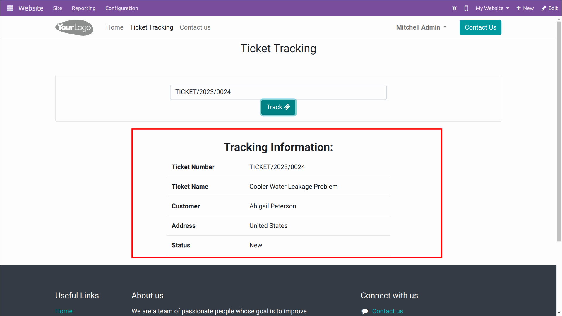 Customer Ticket Tracking Customer Ticket Tracking