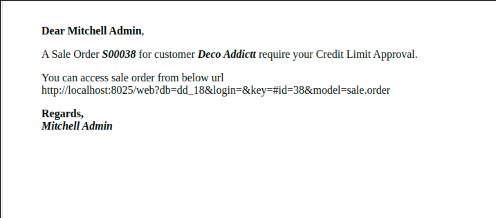 notify the sale manager notify the sale manager